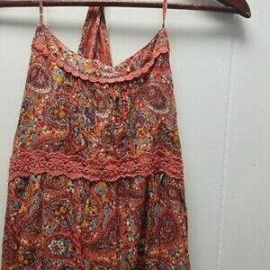Hollister red paisley flowy sundress